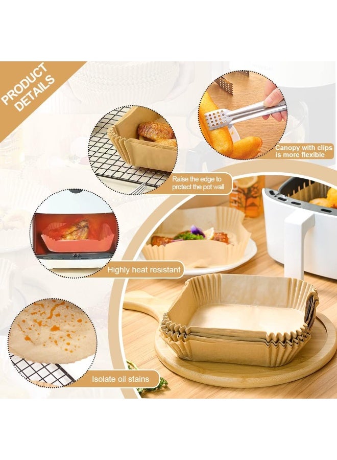 Portal 20cm Square Food Grade Baking Paper – 50 Pieces – Heat Resistant Air Fryer & Oven Cooking Paper - Image 5